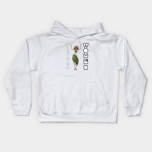 Proud to be a woman (White) Kids Hoodie